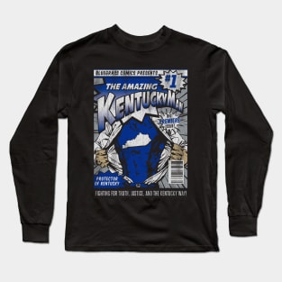 Kentucky Superhero Comic Book Long Sleeve T-Shirt